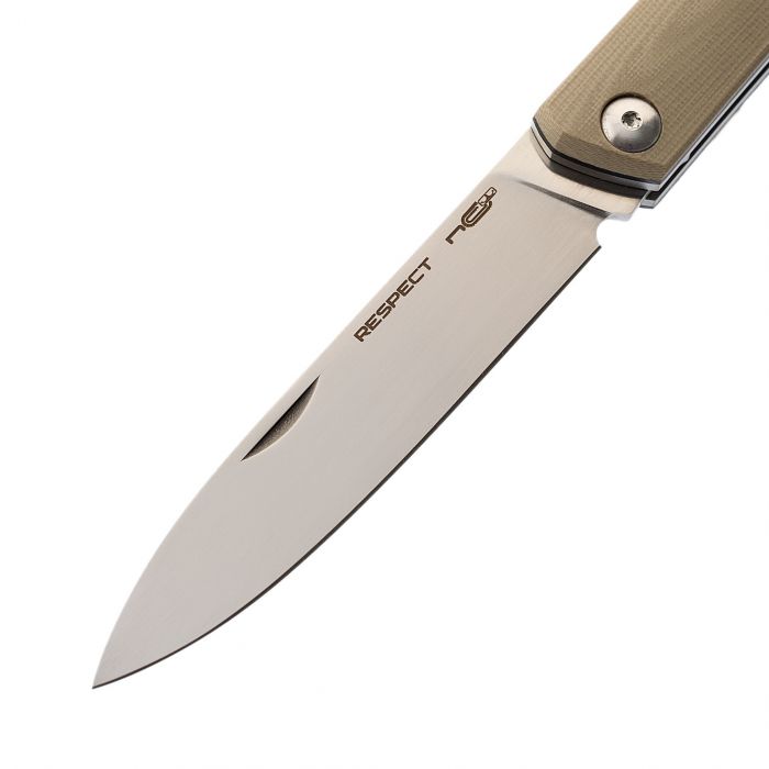 Складной нож Respect, сталь AUS-10 Satin, G10 Tan