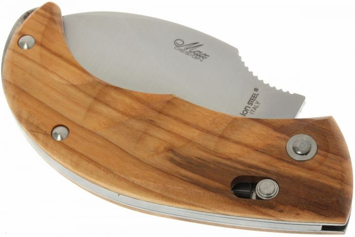 Нож складной LionSteel Skinner 8901 UL, сталь 440C Satin Finish, рукоять оливковое дерево, коричневый
