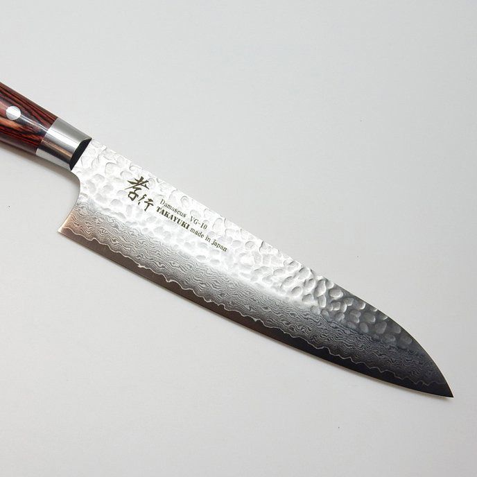 Нож кухонный поварской 210 мм, Sakai Takayuki, сталь VG-10 Damascus, рукоять дерево пакка