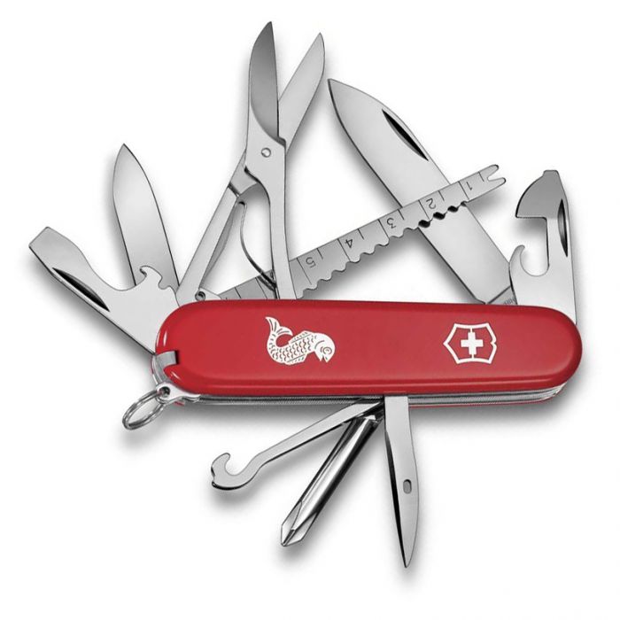 Нож перочинный Victorinox Fisherman, сталь X50CrMoV15, рукоять нейлон, красный